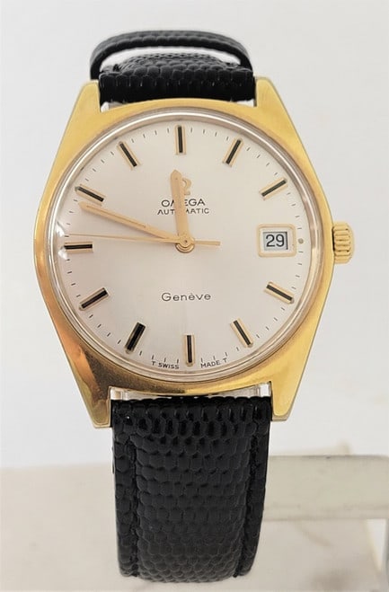 Vintage 18k GP OMEGA GENEVE Automatic Watch Cal 565* 166.041* EXLNT* SERVICED (1 of 5)