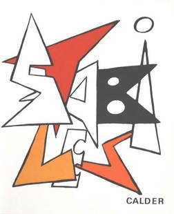 Calder Original Lithograph DM10141 Derriere le Miroir 1963: Artist: Alexander Calder Country: USA Title: Untitled - DM10141 Medium: Original Lithograph Marks: Unsigned not numbered Paper Size: 15 x 11 inch Publisher: 1963 by Maeght France Provenance: Derriere