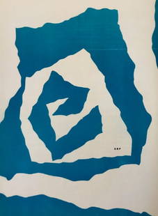 1950 Jean Arp original Lithograph DM0233: Artist: Jean Arp Title: Untitled DM0233 Medium: Original Lithograph Marks: Not signed not numbered Published: 1950 by Maeght, France Paper Size: 15 x 11 inch Provenance: Revue Derriere le miroir 1950