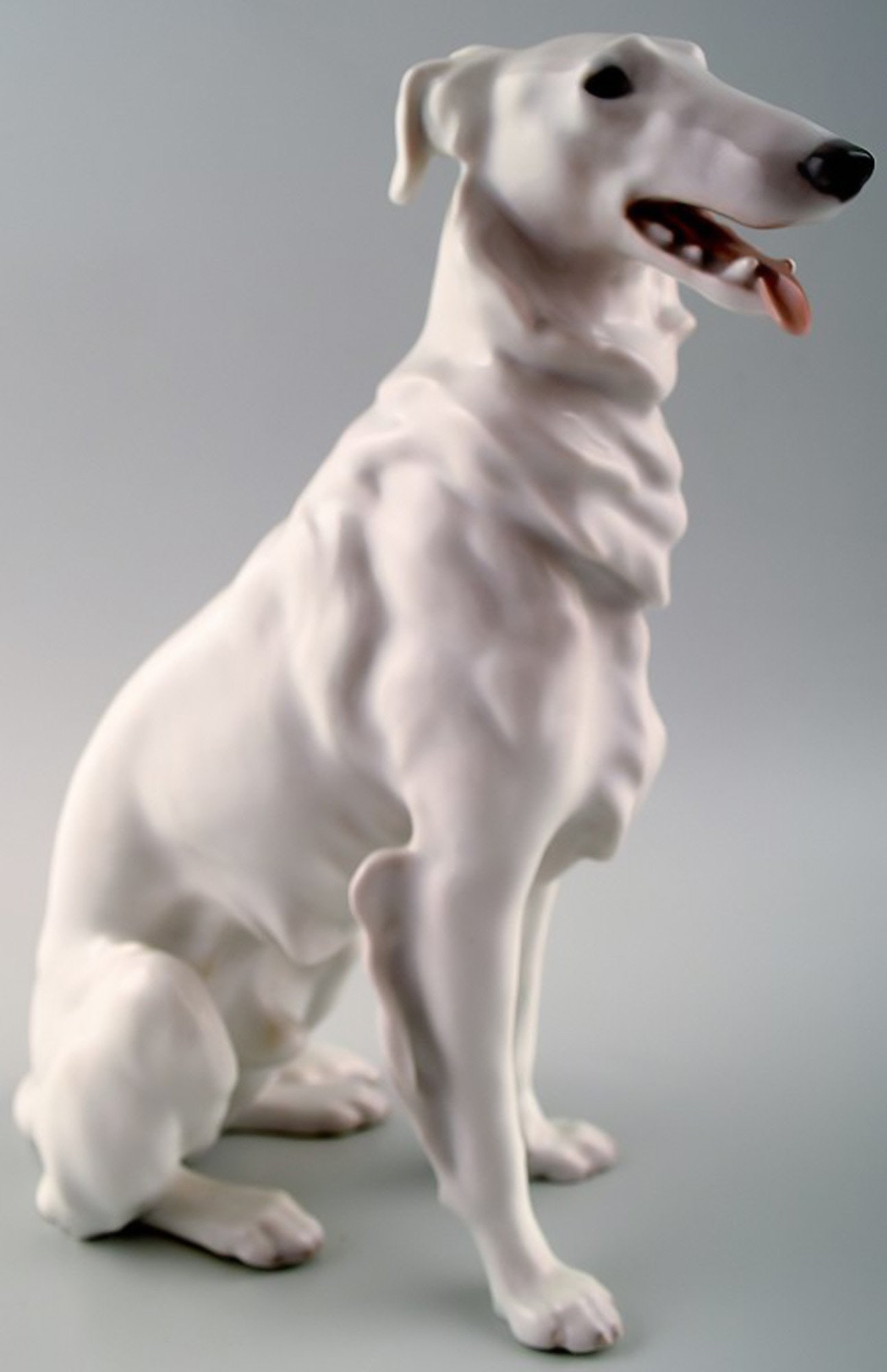 Bing & Grondahl Borzoi B&G 1814 Borzoi sitting.: Bing & Grondahl Borzoi B&G 1814 Borzoi sitting. Designed by Lauritz Jensen. Measures 23 cm. In perfect condition. 1st. factory quality. Reserve: $413.00 Shipping: Domestic: Shipping rates are determin