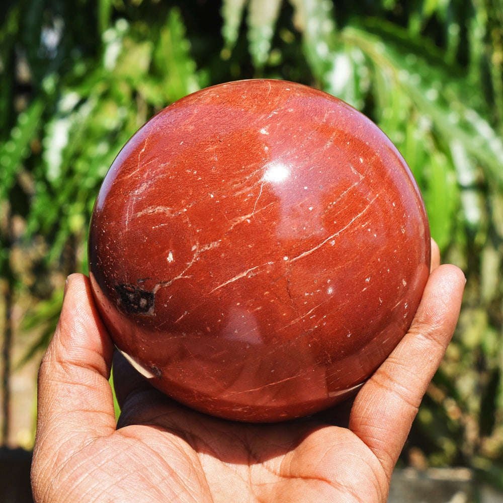 5385.00 Cts Red Jasper Hand Carved Crystal Healing Sphere - Huge Size (1 of 6)