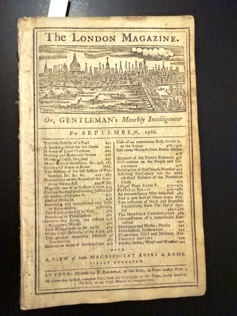 1766 Magazine Repeal of the Stamp Act (1 of 3)