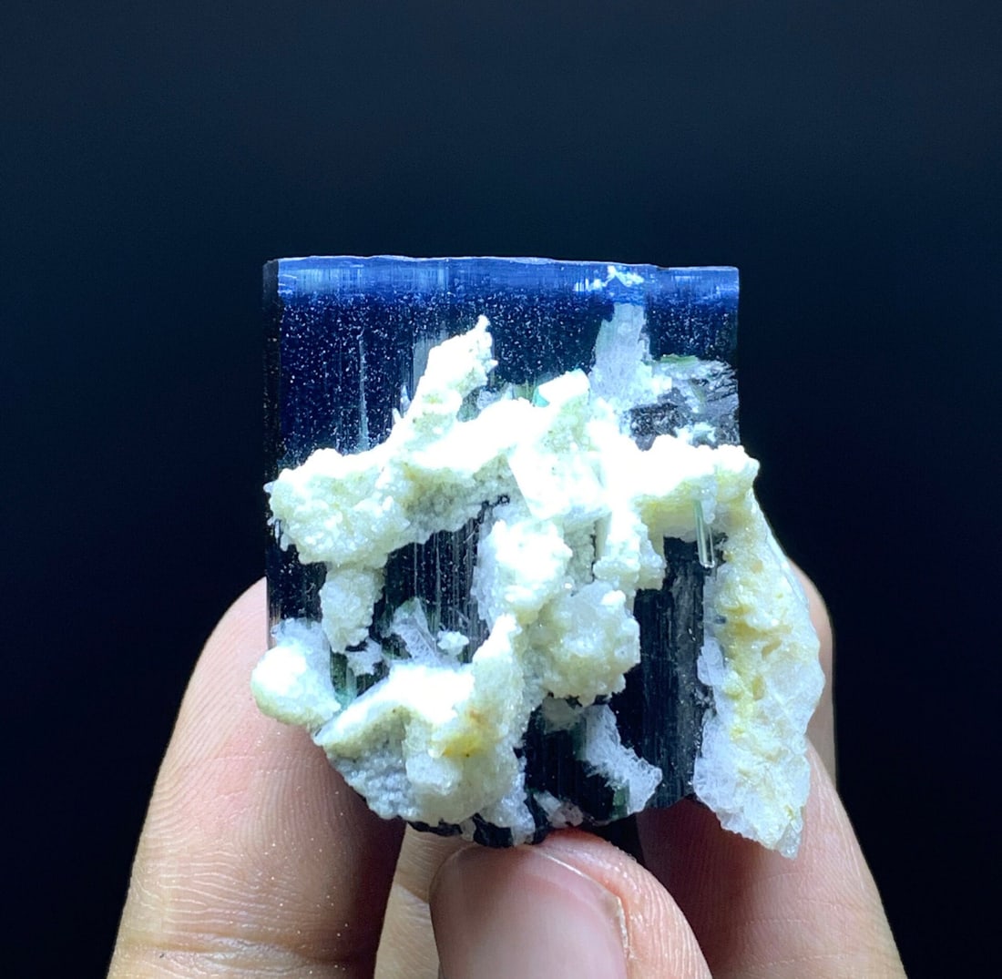 Blue Cap Tourmaline Crystal on Matrix Tourmaline Specimen, Blue Cap Tourmaline Blue cap Tourmaline (1 of 6)