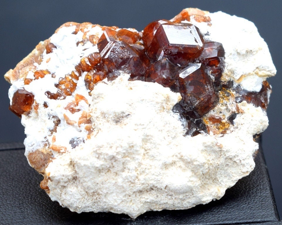 Garnet Specimen , Hessonite Grossular Garnet Crystals on matrix from Skardu Pakistan - 56 Gram , (1 of 10)