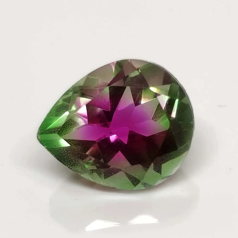 4.50 Ct "Beautiful" Watermelon Triplet Quartz Concave Cut (1 of 2)
