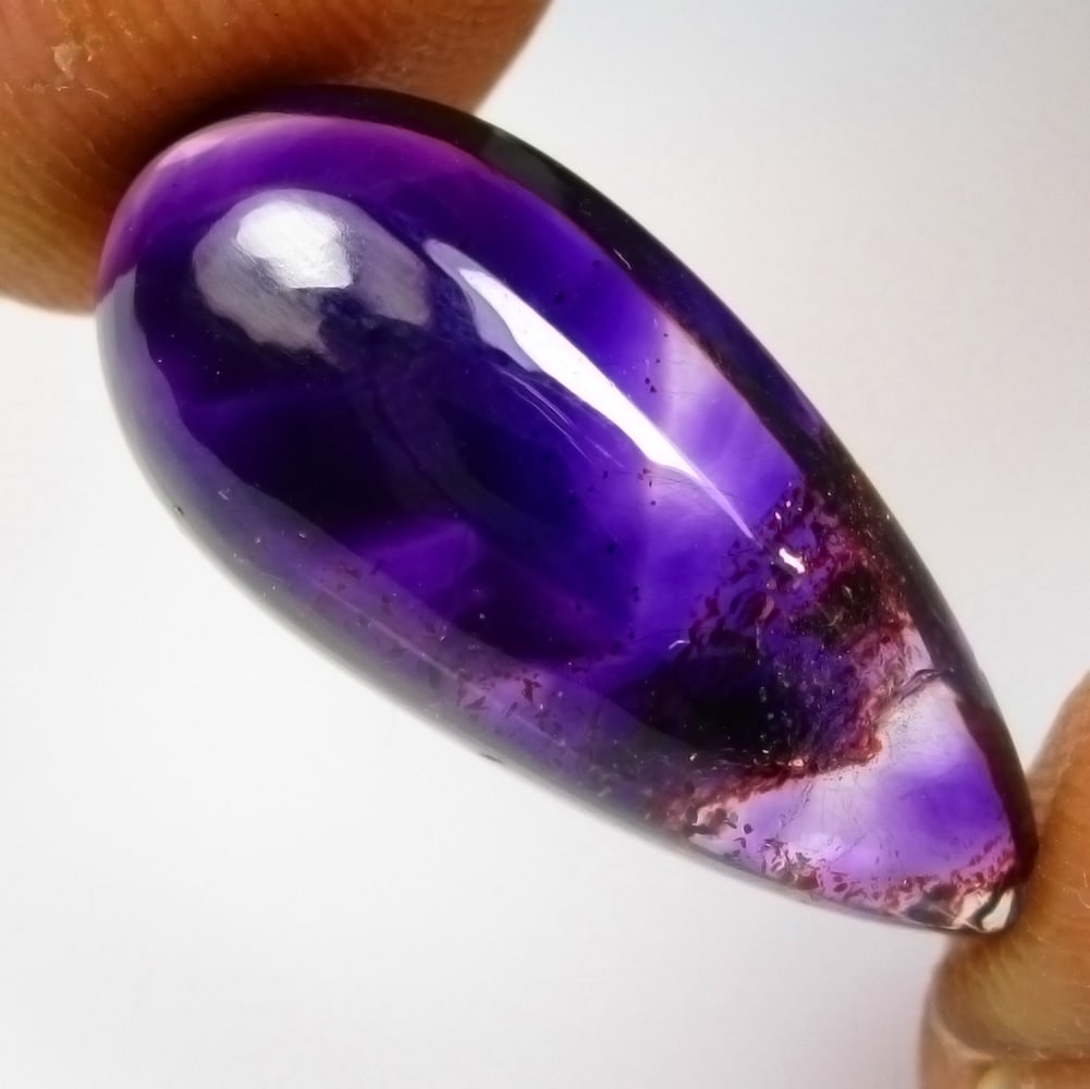 8.30 Ctw Natural Rutile Amethyst Quartz Pear Cab (1 of 2)