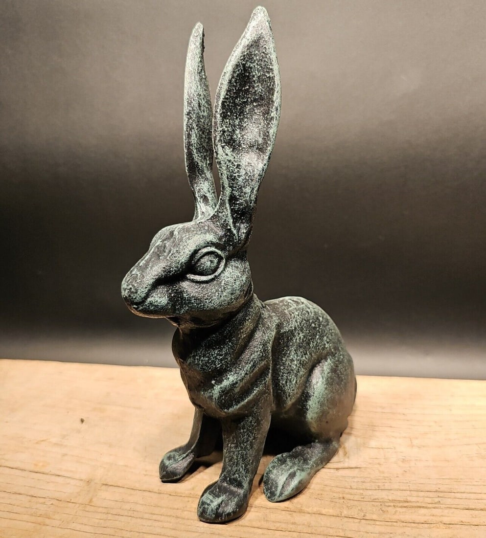 Cast Iron Verdi Garden Table Door Stop Rabbit Hare (1 of 17)