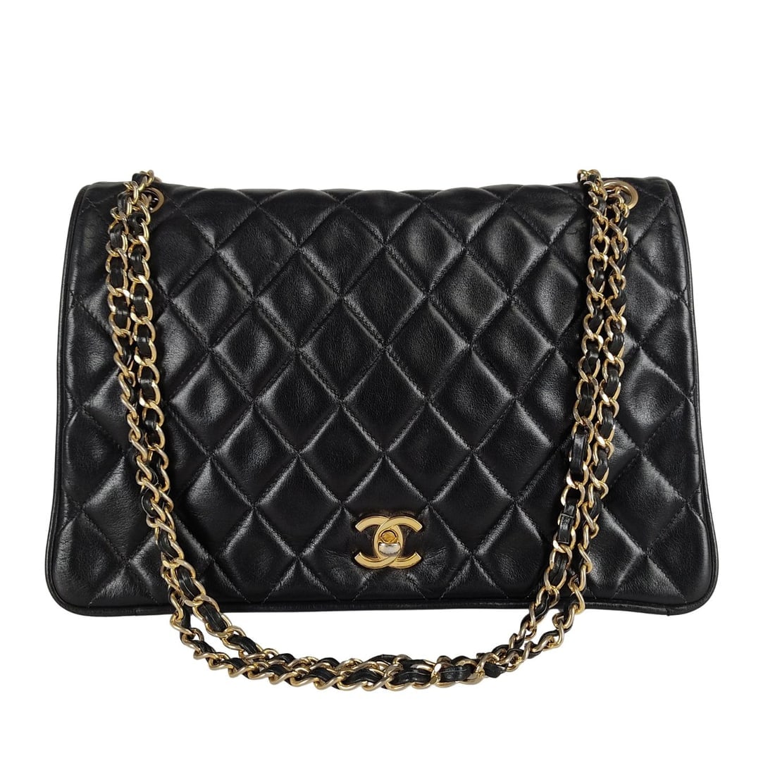 CHANEL Timeless Classic Bag 30 CM double flap turn lock (1 of 7)
