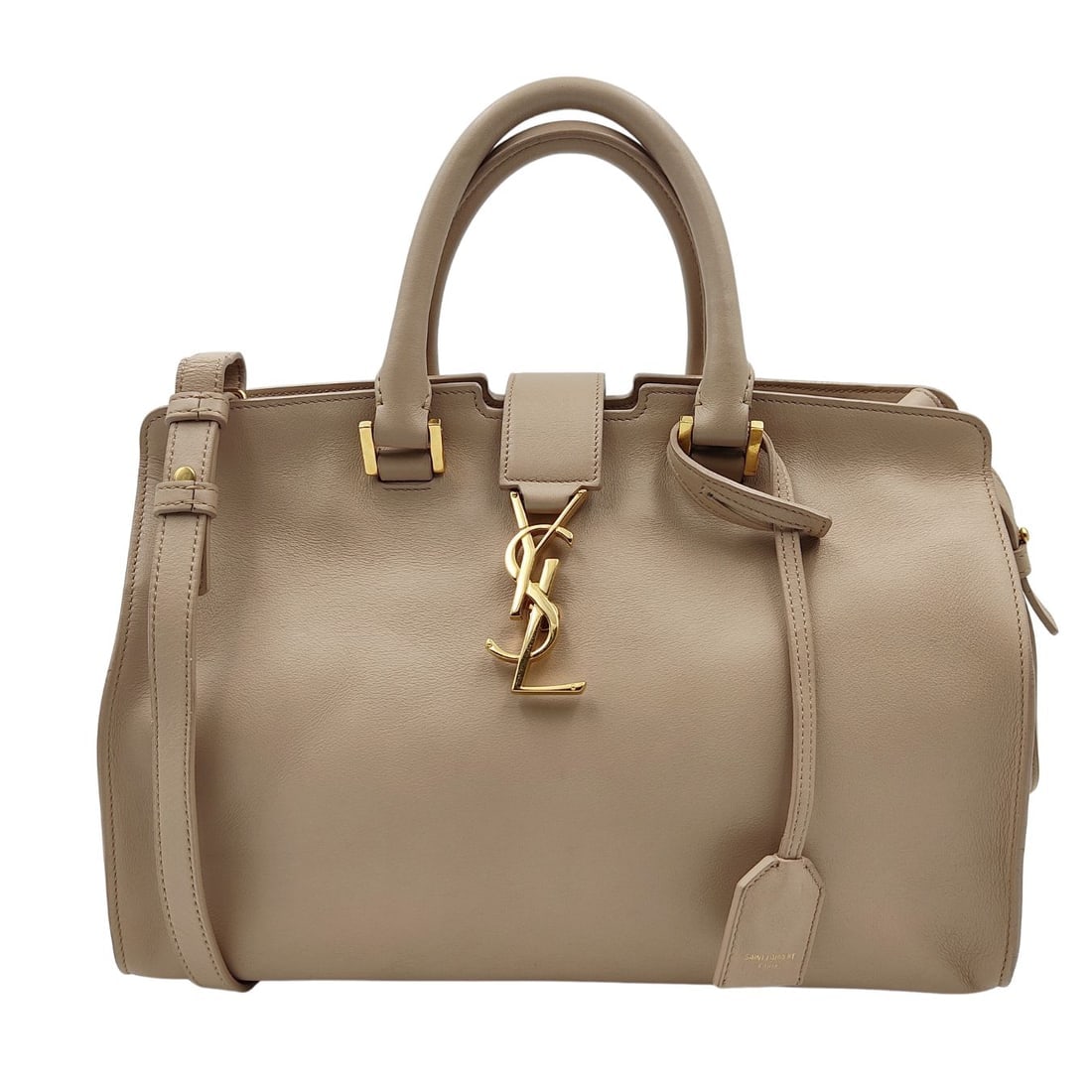 SAINT LAURENT shoulder bag in beige leather (1 of 7)