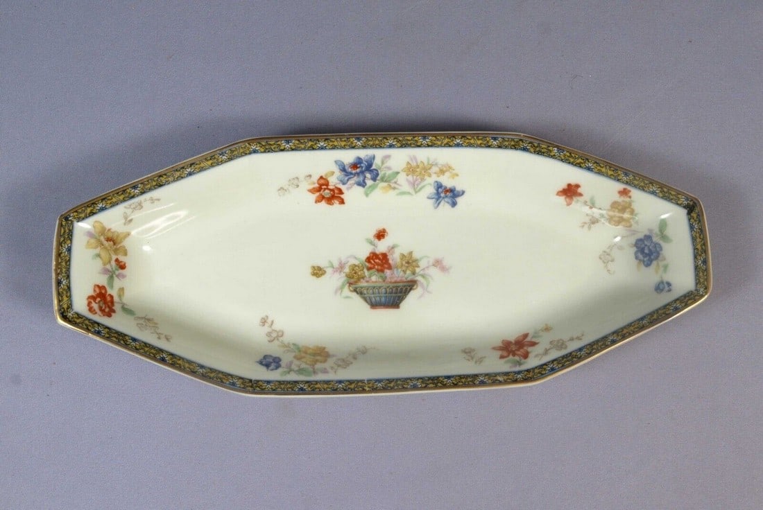Limoges France GANGA HAVILAND Long Snack Serving Tray Platter Dish 12 5/8" (1 of 4)