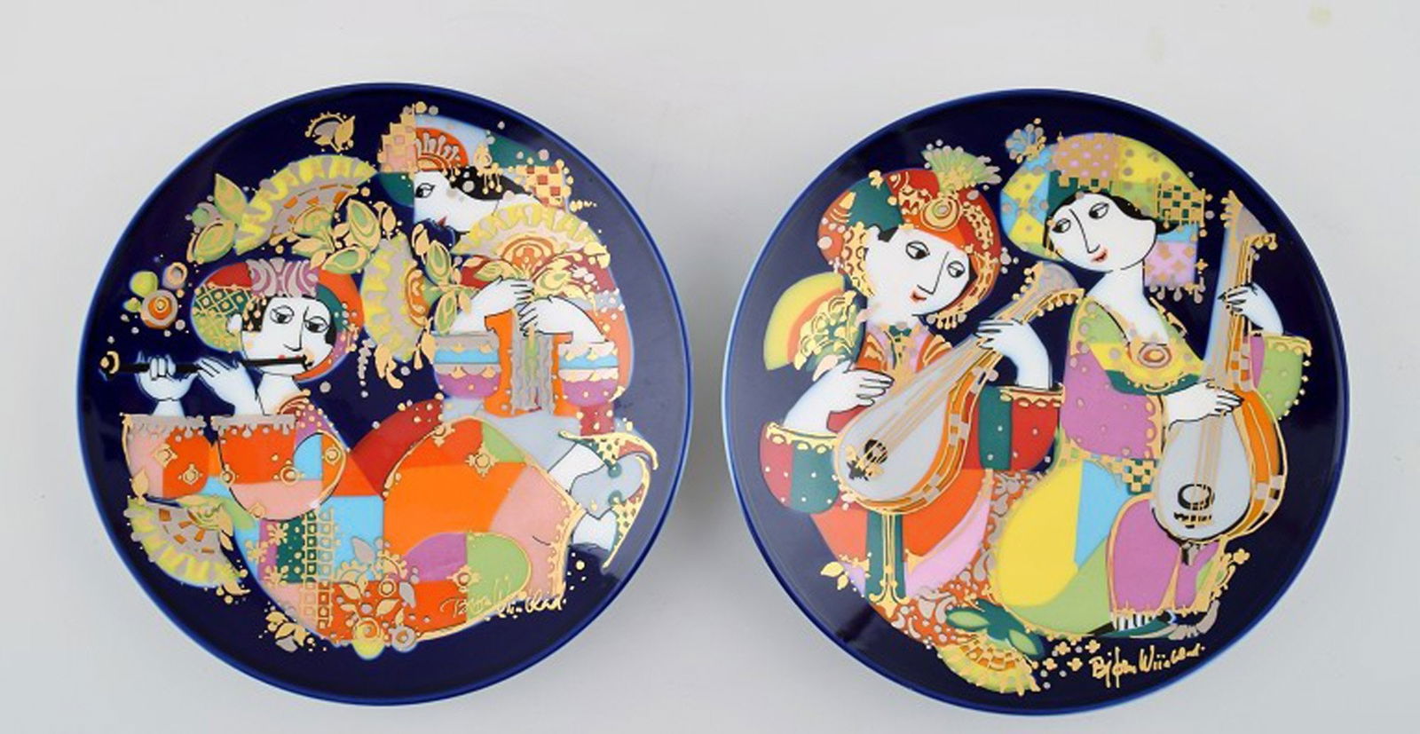 Rosenthal Bjorn Wiinblad "Studio-line" plates, porcelain. 2 pcs. in stock. (1 of 5)