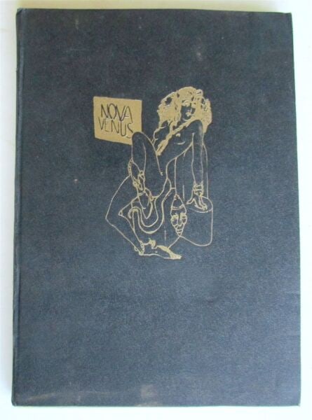 1938 NOVA VENUS ILLUSTRATED PLATES by Mahlon Blaine: Blaine, Mahlon Nova Venus, New York, 1938 Title-sheet, dedication sheet and 38 grotesquely erotic plates (all numbered, 40 total). Loose as issued in black board folder; first edition Minor shelf wear
