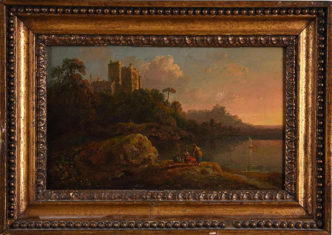 c. 1800 Signed Scottish Oil Painting - Bothwell Castle, Lanarkshire, Scotland c. 1800 (1 of 3)