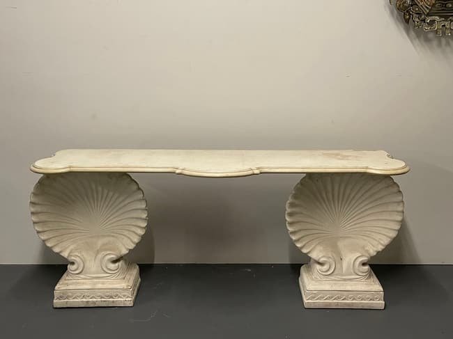 Shell Console Table, Marble, Stone, Early 20th Century, Custom Made. (1 of 2)