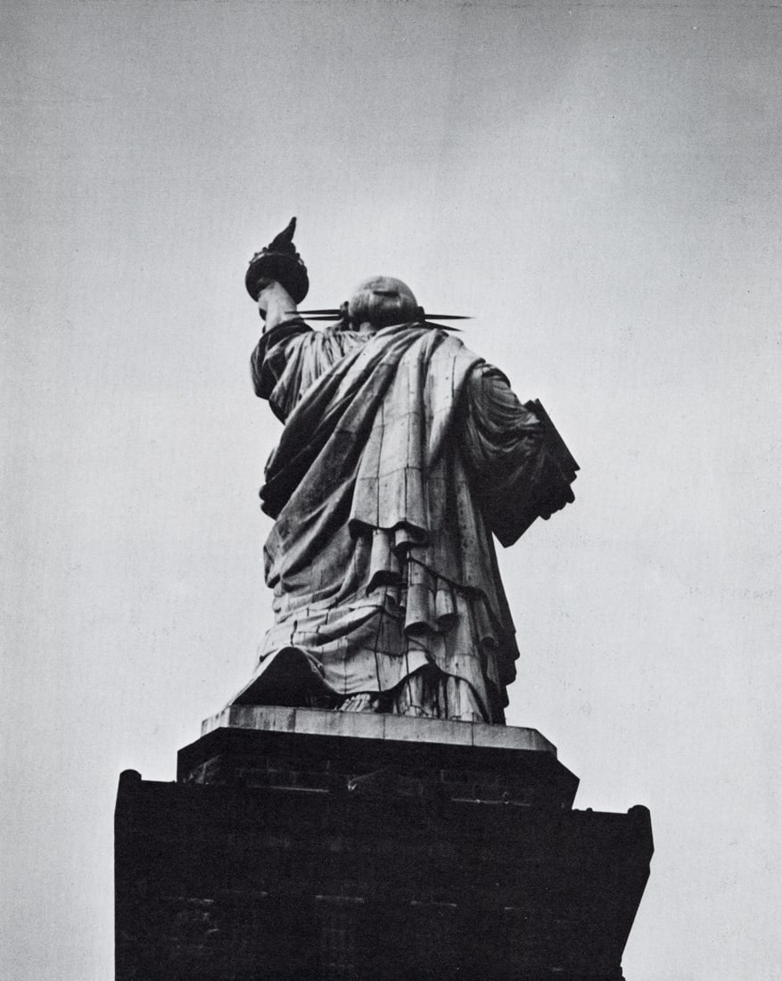 BERENICE ABBOTT - Statue of Liberty: Artist: Berenice Abbott Title: Statue of Liberty Medium: Photo Litho, 1970, USA Dimensions: 7.6x9.5" Description: Heat Wax Mounted on 11x14" Conservation Board Artist Bio: Berenice Abbot, originally n