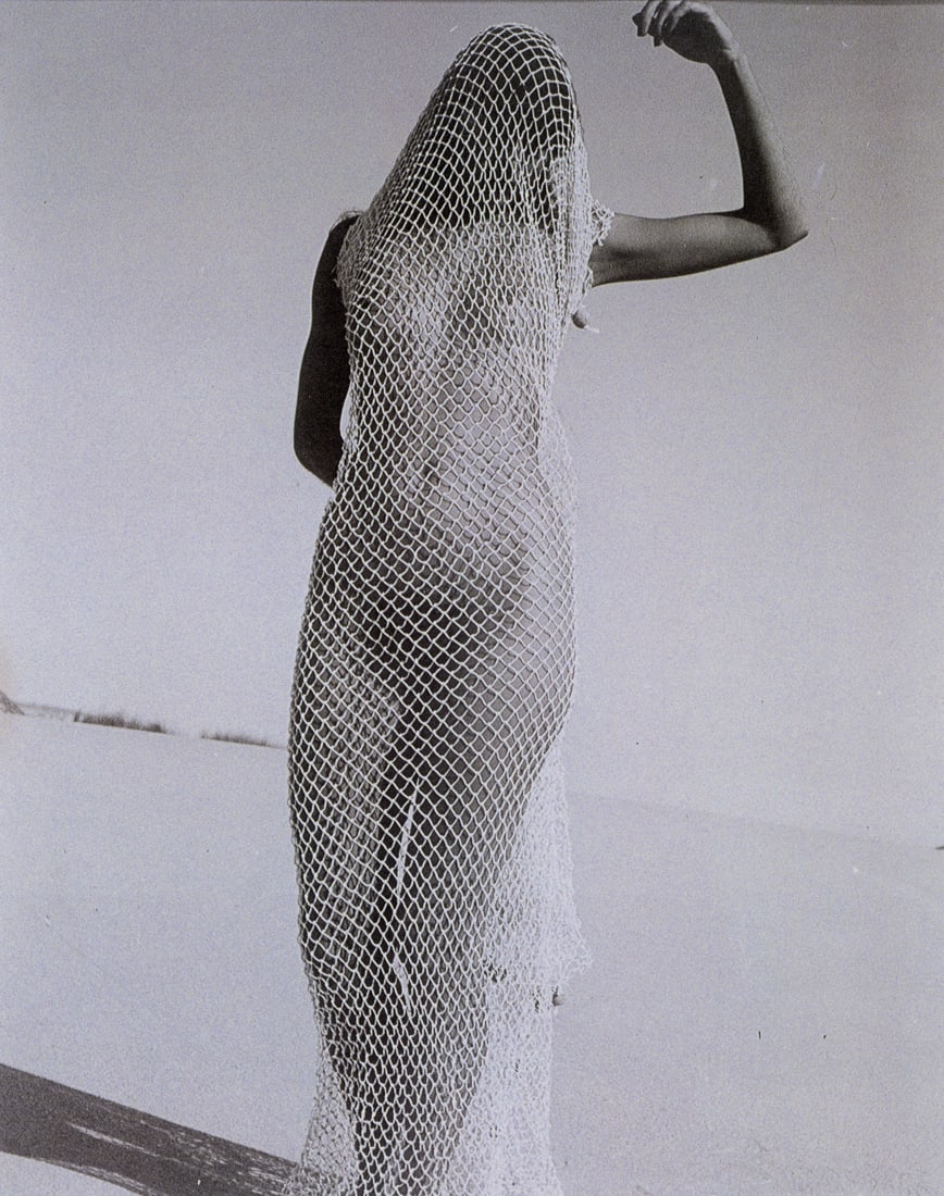 HERBERT MATTER - Veiled Figure, Provincetown, 1940: Artist: Herbert Matter Title: Veiled Figure, Provincetown, 1940 Medium: Photo Litho, 1997, Hong Kong Dimensions: 8.45x10.7" Description: Heat Wax Mounted on 11x14" Conservation Board Artist Bio: Herbe