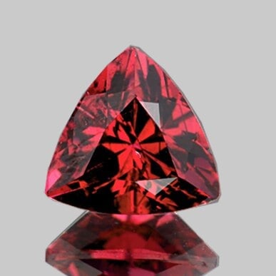 7.28 mm {1.19 cts} Trillion Fire Pink Red Rhodolite Garnet Natural{VVS} (1 of 2)