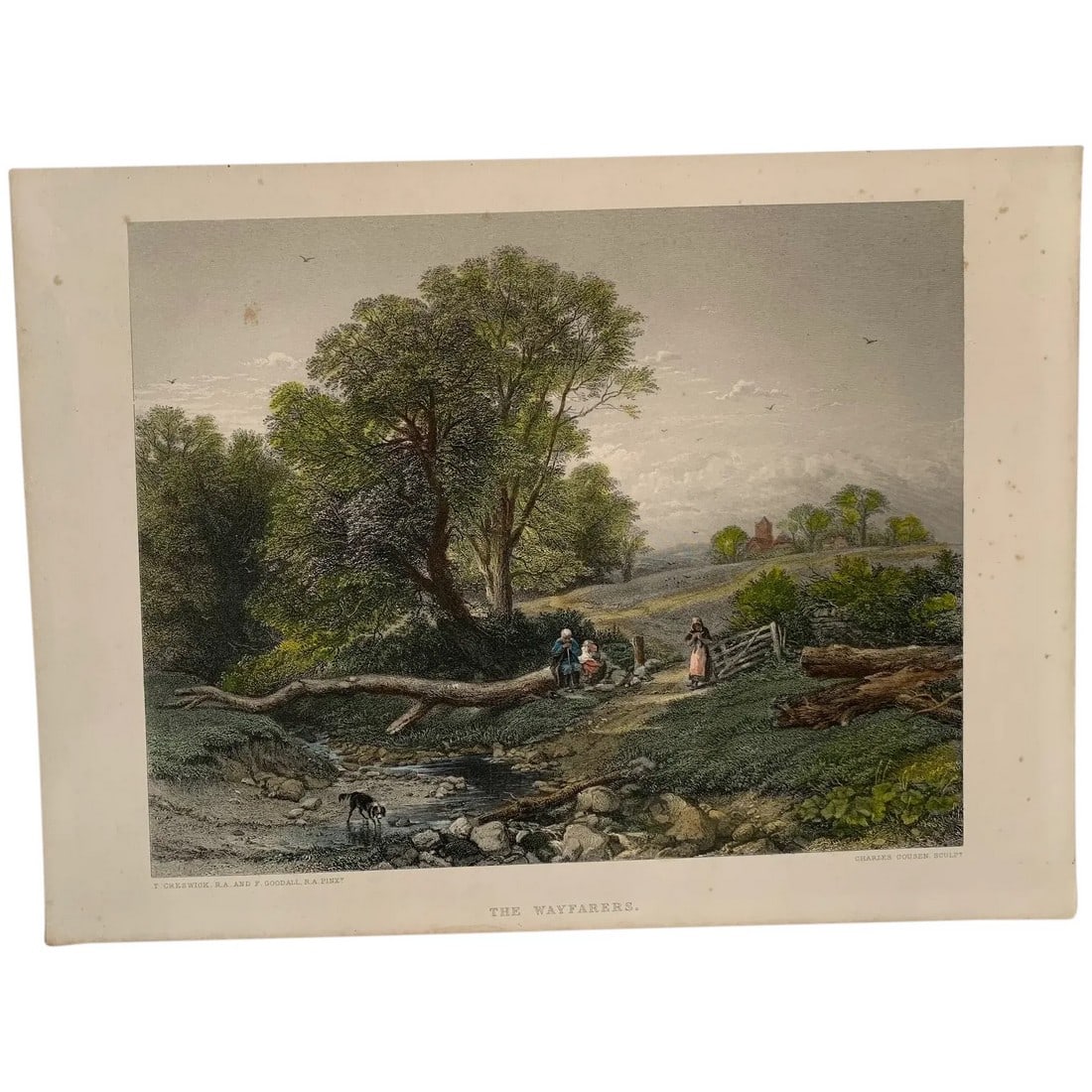 The Wayfarers - 1868 engraving (1 of 3)