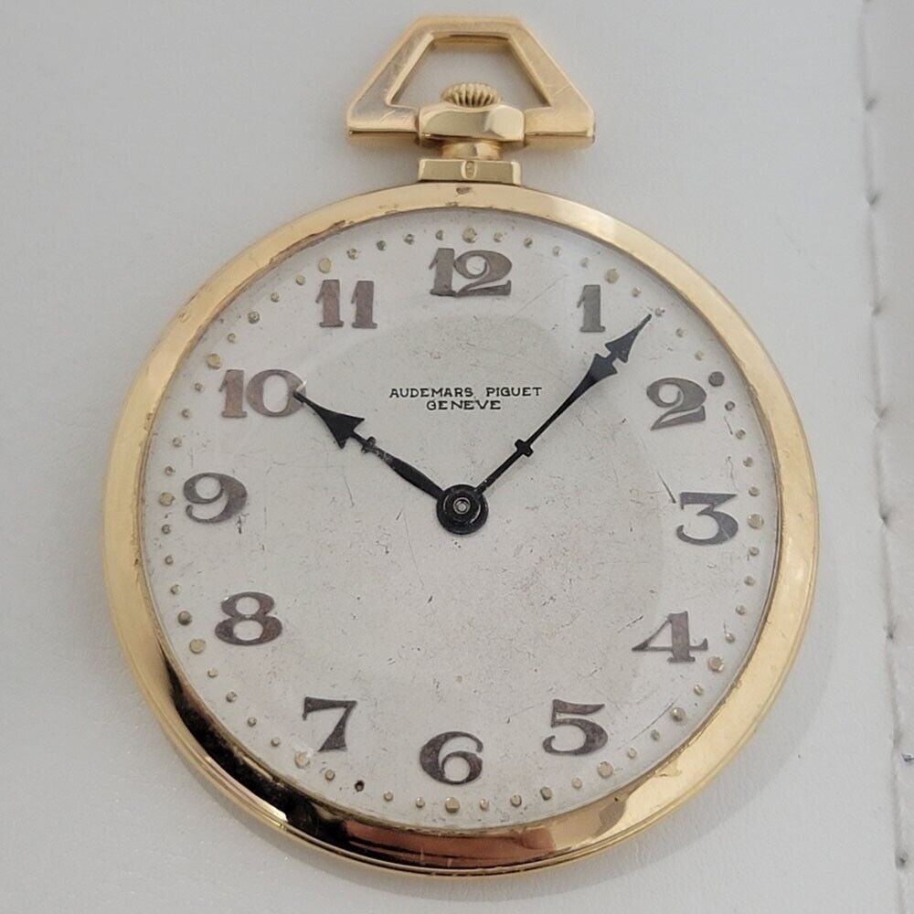 Audemars Piguet 43mm 18k Gold Pocket Watch 1910s Vintage RA369 (1 of 12)