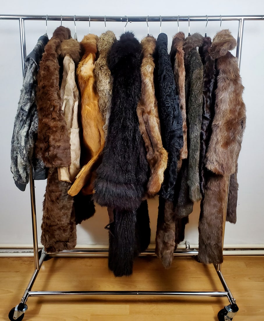 COLLECTION OF 12 REAL FUR COATS/JACKETS (1 of 13)