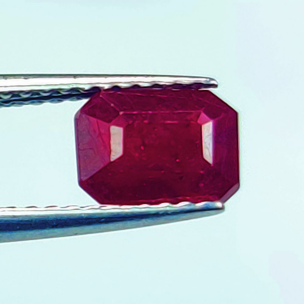 1.72 Ctw Natural Mozambique Red Ruby Octagon Cut (1 of 2)