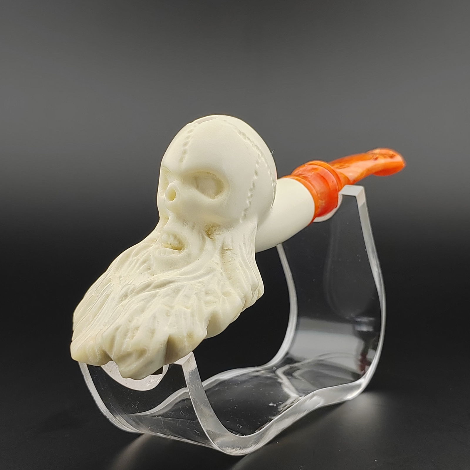 Bearded Skull Meerschaum Cigarette Holder (1 of 8)