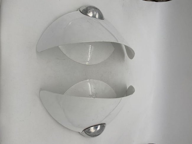 Perry King, Santiago Miranda Arteluce "Aura" Wall Sconce Pair of Two: Perry King, Santiago Miranda Arteluce "Aura" Wall Sconce Pair of Two Pair of Aura wall lights made by the famous designer's Perry King & Santiago Miranda in 1989 and produced by Arteluce, the prestigi