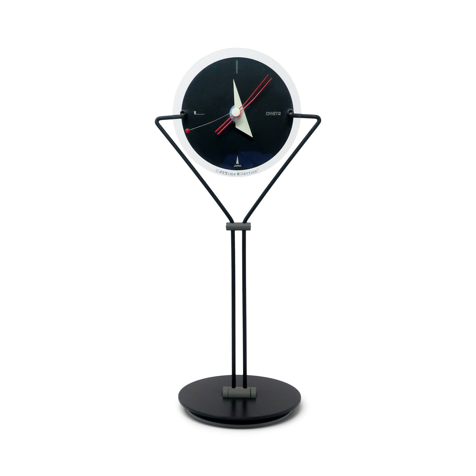 1980s Black ARTime Collection Desk Clock by Canetti (1 of 7)
