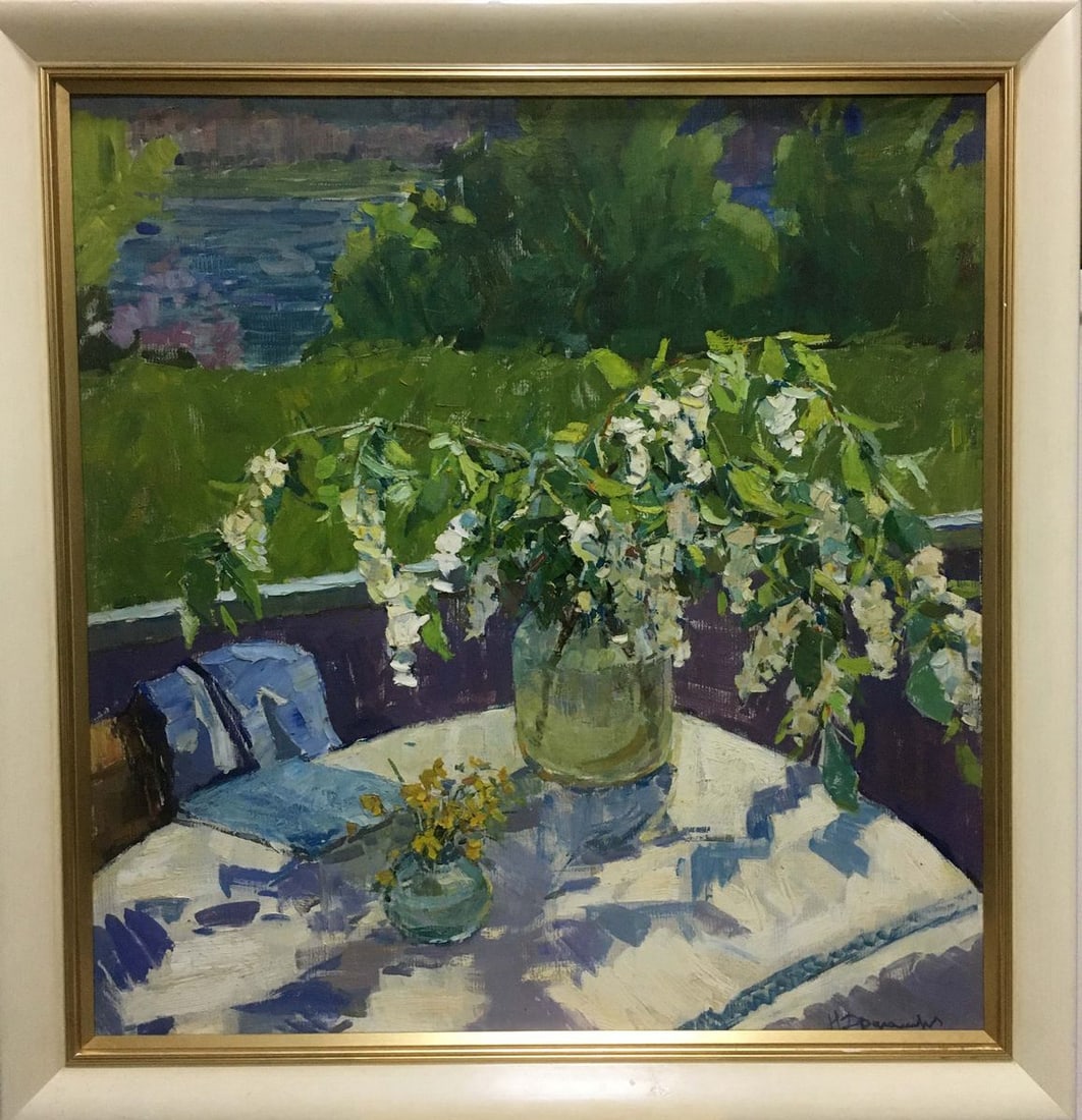 Oil painting Bird cherry Dragomirova Nina Stepanovna (1 of 16)