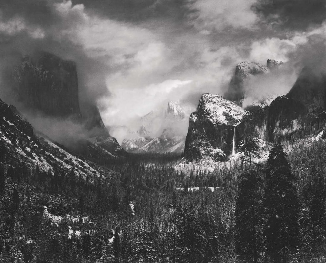 ANSEL ADAMS - Clearing Winter Storm, Yosemite 1944: Title: ANSEL ADAMS - Clearing Winter Storm, Yosemite 1944 Description: Artist: ANSEL ADAMS Print Title:Clearing Winter Storm, Yosemite 1944 Medium: Double Impression Photolithograph Printed 1970’