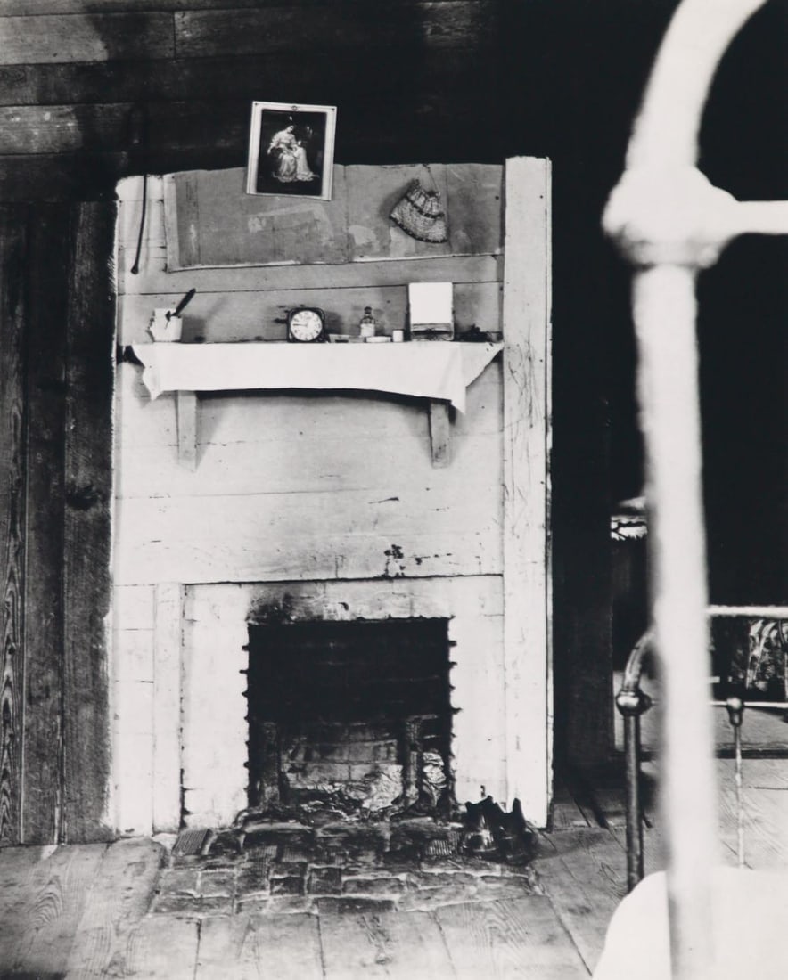 WALKER EVANS - Alabama Country Fireplace, 1936: Title: WALKER EVANS - Alabama Country Fireplace, 1936 Description: Artist: WALKER EVANS Print Title: Alabama Country Fireplace, 1936 Beautifully printed, tissue covered gravure from the 1960s Medium: