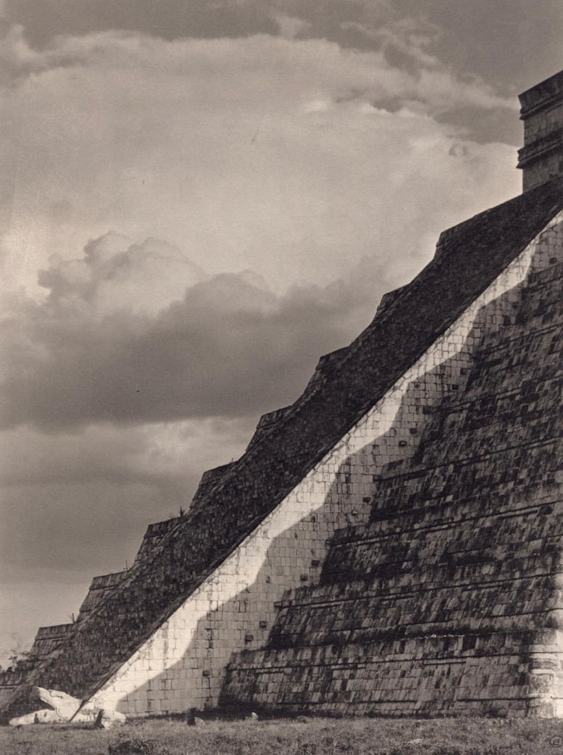 LAURA GILPIN - Steps of the Castillo, Chichen Itza, 1932: Title: LAURA GILPIN - Steps of the Castillo, Chichen Itza, 1932 Description: Artist: LAURA GILPIN Print Title: Steps of the Castillo, Chichen Itza, 1932 Medium: Sheet-fed photogravure Printed in: The