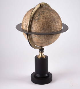 1844 Charles Dien 10" FRENCH TERRESTRIAL GLOBE ANTIQUE BRASS MERIDIEN: DIEN, Charles, Paris, 1844 A fine and rare 10-inch diameter celestial globe CH. DIEN , overall the globe is readable with all of its decorative value preserved. (1st quarter 19th century). This globe