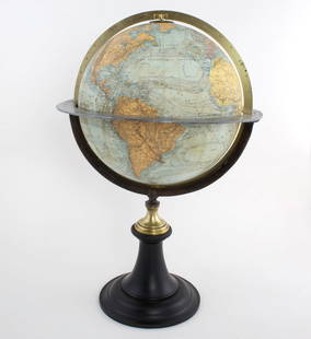 1870 Delamarche French antique terrestrial globe 10 " Andriveau-Goujon editeur: Charles-Francois Delamarche (1740-1817), the founder of the family firm was one of the most important French geographers and mapmakers of the second half of the eighteenth century. Successor to Nicola