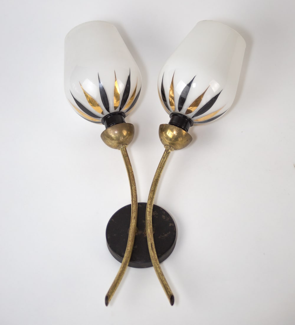 Single sconce Lunel Arlus French mid century (1 of 4)