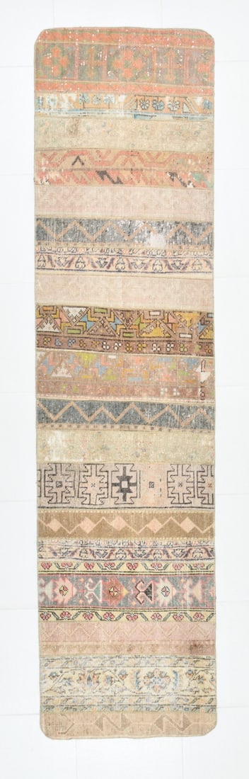 2' x 9' Vintage Turkish Runner Rug - 22558: Title: 2' x 9' Vintage Turkish Runner Rug - 22558 Description: Vintage Turkish Runner Rug Handmade, handwoven with traditional technique. Low pile, soft rug. Rug Condition: Fully cleaned and ready to