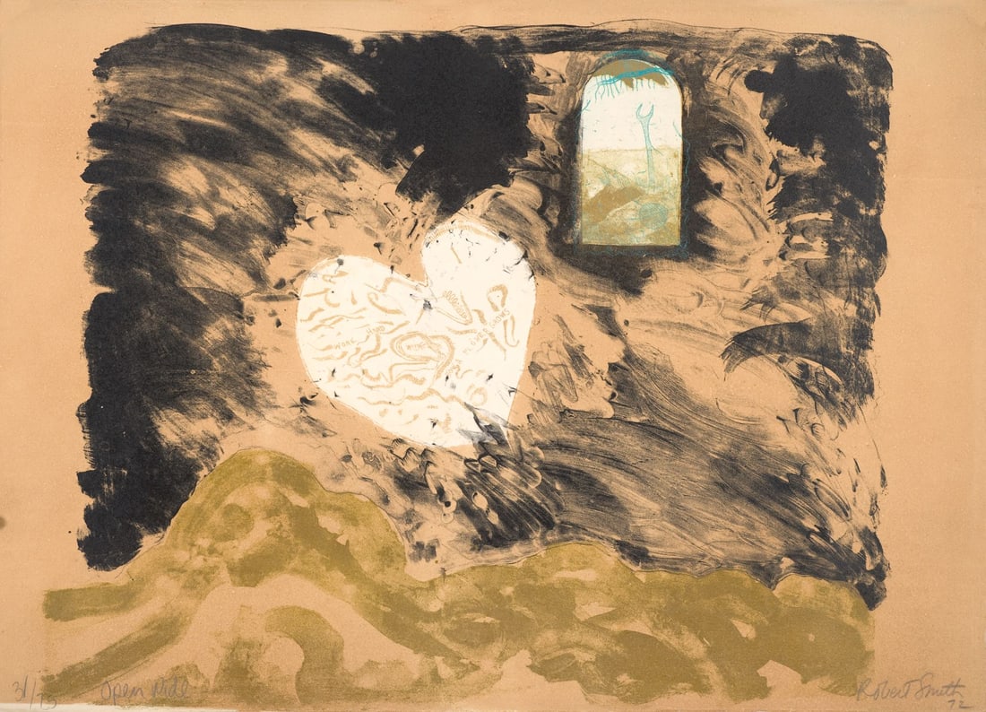 Robert Smith, American, lithograph, 1972: Lot Title: Robert Smith, American, lithograph, 1972 Artist: Robert Smith (United States, 1944) Work Title: Open wide Date: 1972 Medium: lithograph Overall Size: 21.7 x 29.6 in. (55 x 75 cm.) Reserve: