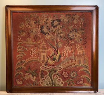 ANTIQUE NEEDLEPOINT Beautifully Framed: Title: ANTIQUE NEEDLEPOINT Beautifully FramedDate/Period: unknownDimension: approx 27.5 x 26Material: mixed materialsAdditional Information: ANTIQUE NEEDLEPOINT Beautifully Framed Shipping:Domestic: