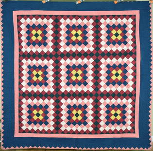1880's Mennonite "Philadelphia Pavement" Quilt: VIBRANT 1880's PA Mennonite Philadelphia Pavement Quilt, Sawtooth Border ~MINT! VIBRANT 1880's PA Mennonite Philadelphia Pavement Quilt, Sawtooth Border ~MINT! Click images to enlarge Description This