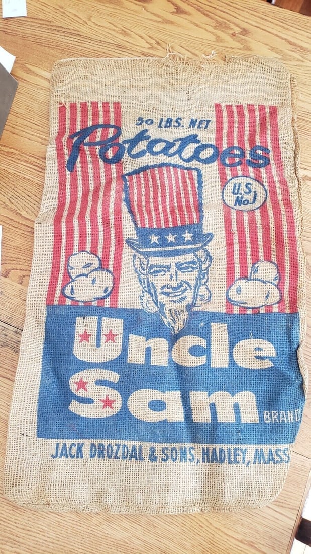 Rare Uncle Sam potato sack bag burlap (1 of 3)