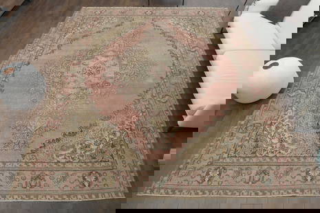 Colorful Vintage Persian Rug: Title: Colorful Vintage Persian Rug Origin: Turkey Date/Period: 1960 - 1970 Materials: Wool and Cotton Size: Dimensions: 9.5x11.7 ft (290x357 cm) Description: This Turkish one-of-a-kind Anatolian Vint