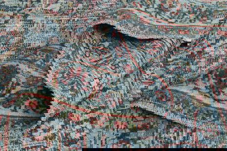 Persian Vintage Large Area Rug: Title: Persian Vintage Large Area Rug Origin: Turkey Date/Period: 1960 - 1970 Materials: Wool and Cotton Size: ��������; 9.1x12.3 ft / 276x374=1