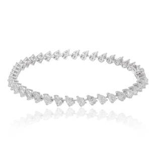 Natural Pear Diamond Tennis Bracelet 14k White Gold: Title: Natural Pear Diamond Tennis Bracelet 14k White Gold Additional Information: Item Code : SEBR-43471, Gold : 8.14gm : 6.33 ct. Diamond(Hi color Si clarity) : Gross Wt. : 9.41 grams Metal Purity: