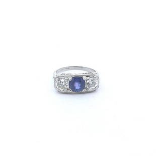 Antique $8000 Platinum Edwardian AGLCertified Sapphire & Diamond Filigree Ring: Title: Antique $8000 Platinum Edwardian AGLCertified Sapphire & Diamond Filigree RingDescription: Antique Platinum Edwardian AGLCertified Sapphire & Diamond Filigree Ring Ring size 4-1/4 Ring