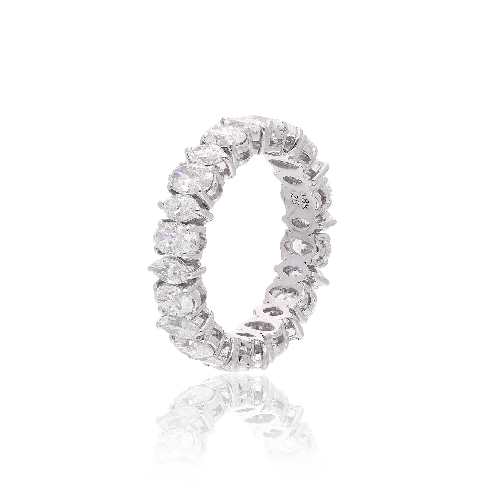 Si/h Diamond Eternity Engagement Ring 14k White Gold Auction