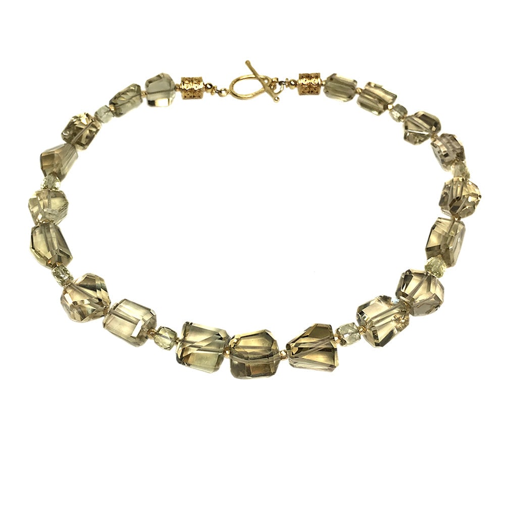 Faceted Lemon Quartz Necklace (1 of 3)