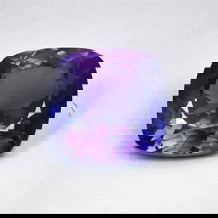Natural Ametist Cuschion Cut Unheated: No Reserve! Title: Natural Ametist Cuschion Cut Unheated Gemstones: Amethyst Carat Weights: 1,35 aprox. Size/Dimensions: 7 mm Additional Information: Specie: Natural Amethyst Unheated -1,35 ct approx.