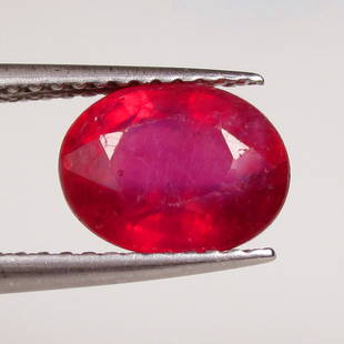 2.68 Ctw Natural Mozambique Red Ruby Oval Cut: No Reserve! Title: 2.68 Ctw Natural Mozambique Red Ruby Oval Cut Stone Clarity: SI Gemstones: Natural Ruby Carat Weights: 2.68 Size/Dimensions: 9.00 x 6.90 x 4.70 mm Additional Information: Top Class