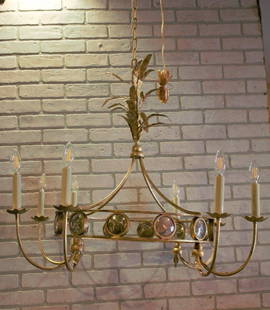 Gramercy 8 Light Gilded Iron Chandelier: Materials: Metal Width: 36 inches Height: 28 inches Depth: 36 inches Description Gramercy 8 Light Gilded Iron Chandelier This beautiful contemporary chandelier designed by Chapman & Myers will add a p