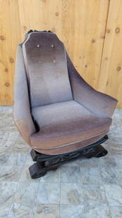 Mid Century Modern Adrian Pearsall Style Flare Arm Brutalist Lounge Fully Custom Upholstered: Vintage from the 1950s Materials: mohair, wood Description Mid Century Modern Adrian Pearsall Style Flare Arm Brutalist Lounge Fully Custom Upholstered Rare and Unique Mid Century Modern Adrian Pearsa